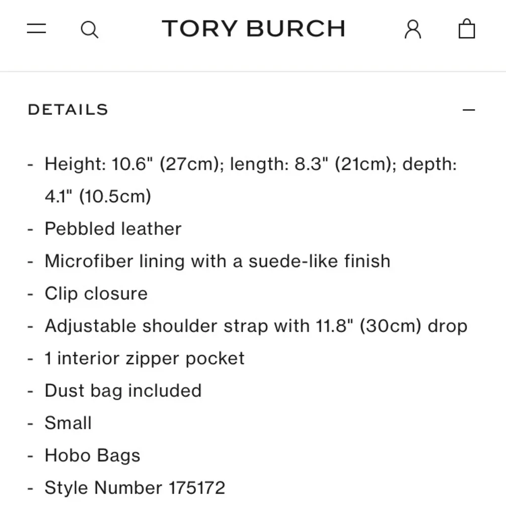 Tory Burch Small Hobo Bag in Tiramisu.